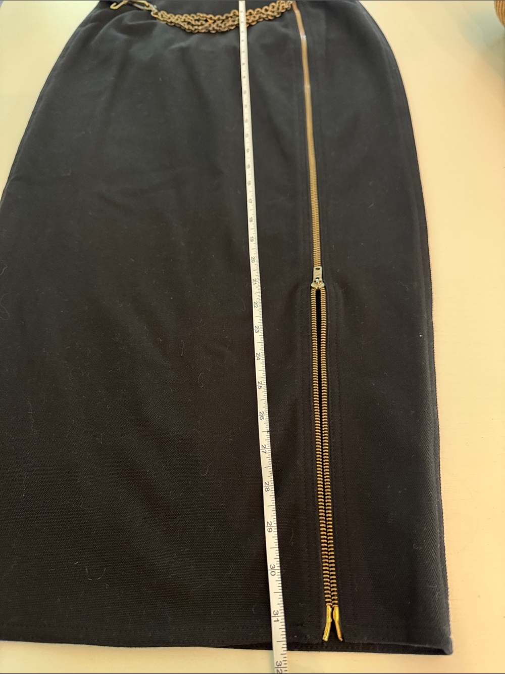 Vintage Donna Karan chain Detail Pencil Skirt Size 0 - Picture 8 of 8
